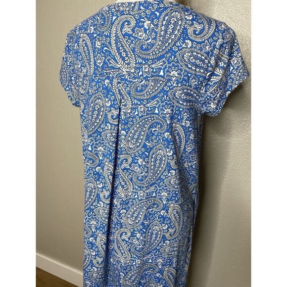 J. Jill Size S Tall A-Line T-Shirt Dress Pockets ST Short Sleeve Summer Cotton - Picture 4 of 11